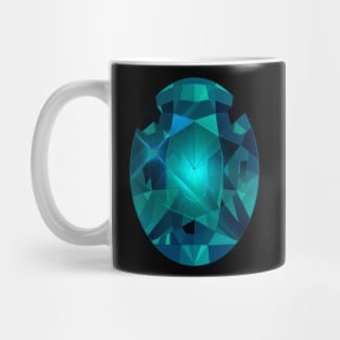 Turquoise Oval Shape Gemstone Mug